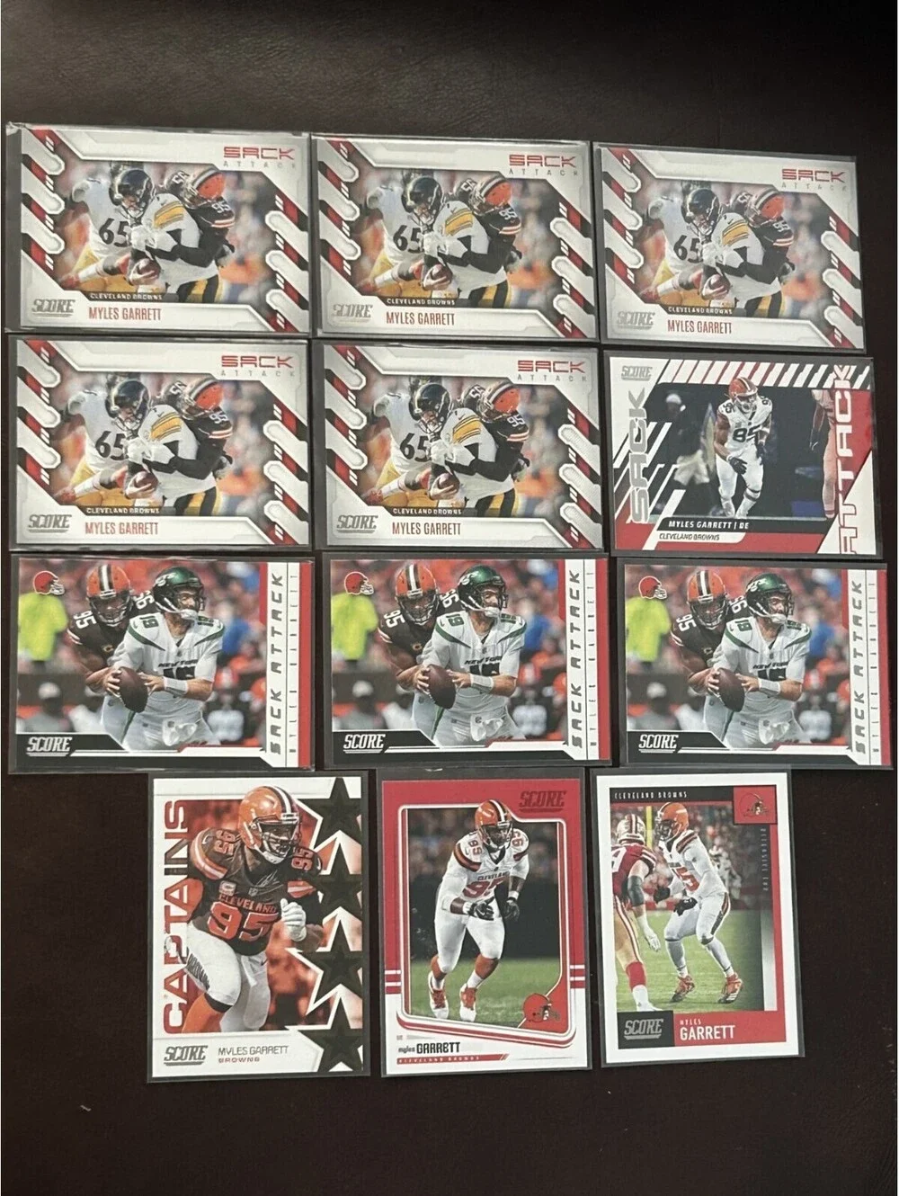 32 CARD MYLES GARRETT PANINI COLLECTION NM SCORE SACK ATTACK/CAPTAINS/GAME FACE+